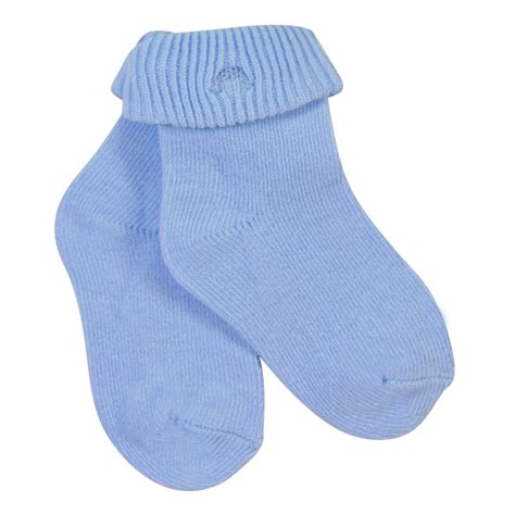 long blue baby socks.